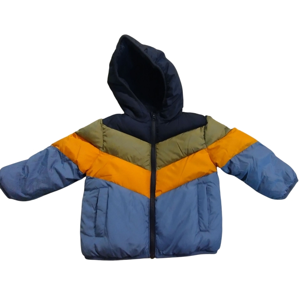 Like New! Swiss Tech Colorful Hooded Puffer Jacket 18 Months Fleece Lined